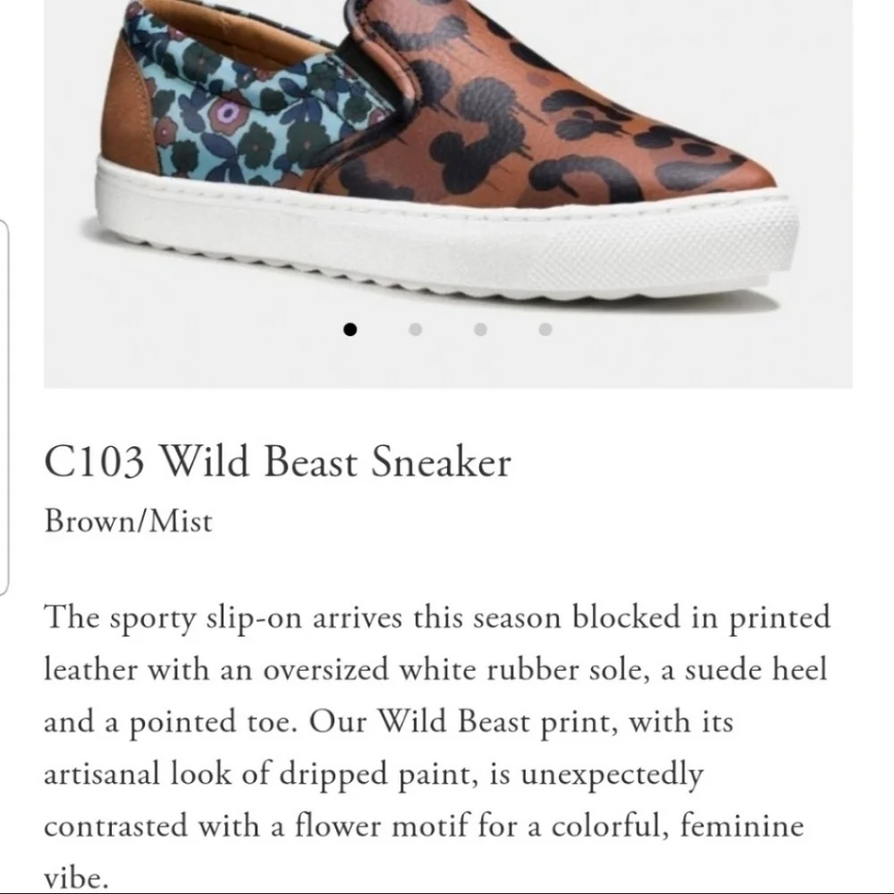 Coach wildbeast napa slip on sneakers brown/mist